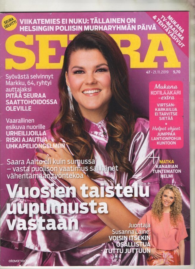 Seura n:o 47 2019 Saara Aalto. Markku. Timo & Nia. Murharyhm