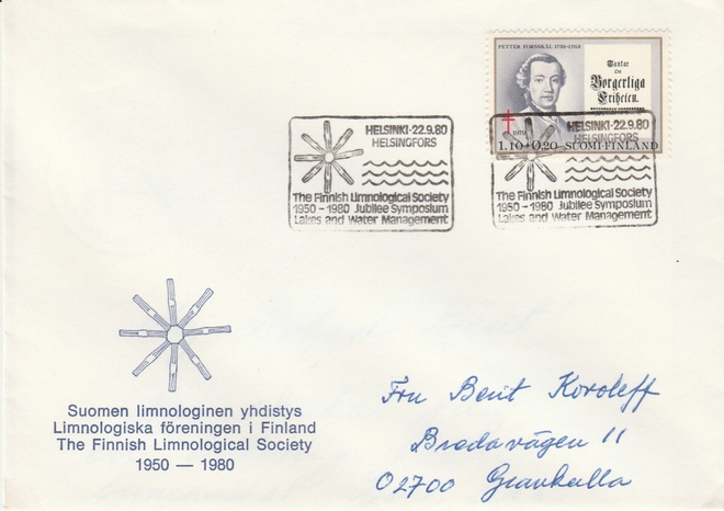 ERIKOISLEIMA , Limnologinen yhdistys, Helsinki 22.9.1980