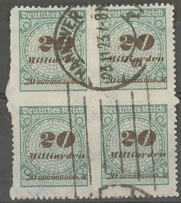 Saksa Mi 329 B nelilö o Infla-Berlin