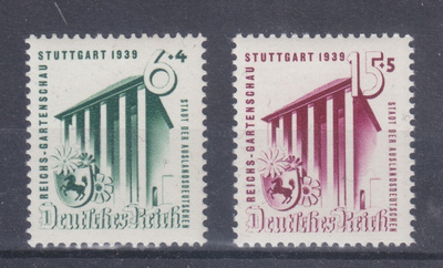 Saksa reich 1939 Mi 683-4 postituoreena.