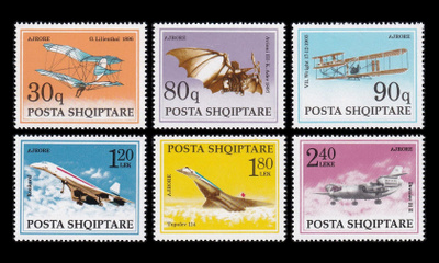 Albania 2480-5 ** Ilmailun historia (1991)