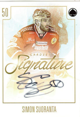 2017-18 Cardset ON SUORANTA Ässät SIMsignature nimmari