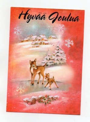 LAMMENJÄÄLLÄ...°°HYVÄÄ JOULUA°° - KORTTI /Kimalle