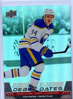 Konsta Helenius 26-27 Upper Deck #DD-8 Debut Dates