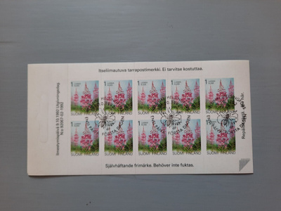 postimerkki 1992 1lk horsma 10kpl arkki leimattu