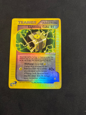 Lightning Cube 01 127/147 Reverse holo Aquapolis