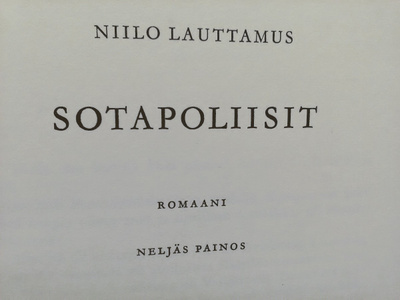 Sotapoliisit - Niilo Lauttamus (sid.)