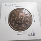 10 penniä 1914 kulkematon hieman tasaisesti patinoitunut - pikkukuva 5