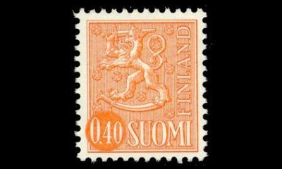 715y ** Leijonamalli 0,40 mk oranssi y-paperi (1973)