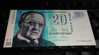 Finland Suomi 20 markkaa 1993 VF+
