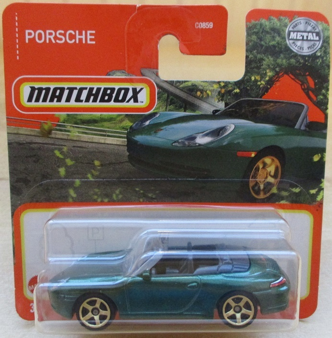 Porsche 911 Carrera Cabriolet Green 1998 Matchbox 1:64