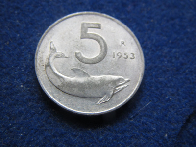 5 lire 1953. Italia