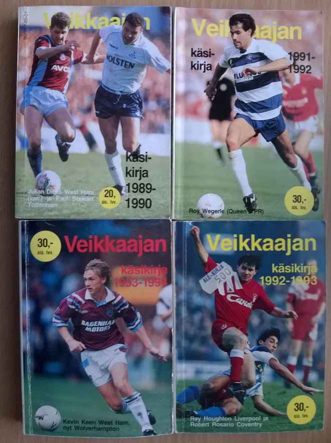 Veikkaajan käsikirja 4kpl (1989-1994)
