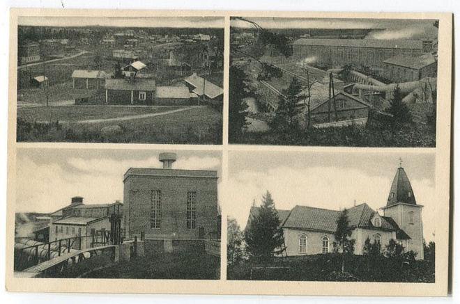 Hämeenkyrö Kyröskoski 4-kuvainen sommitelma 1930-luku