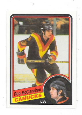 1984-85 OPC #325 Rob McClanahan , Vancouver Canucks