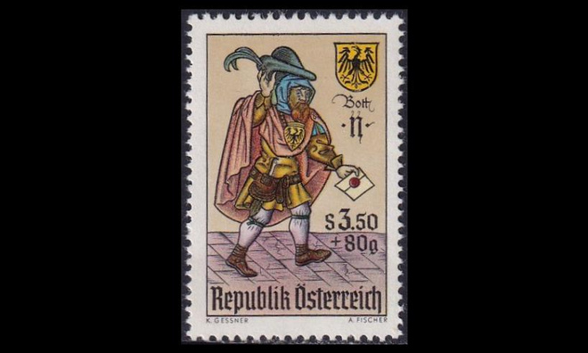 Itävalta 1255 ** Postimerkin päivä (1967)