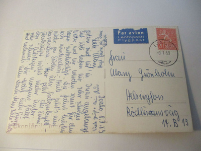 1959 Ivalo Ukonjärvi - 1959 kotimaan lentopostissa