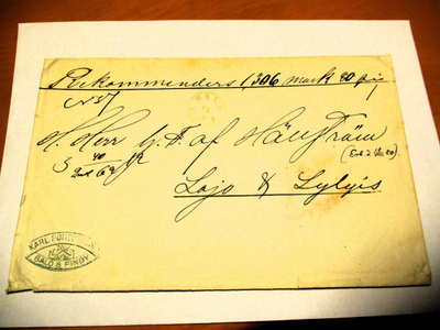 1880 Salo Karl Forström Salo & Finby kirjattu kuori