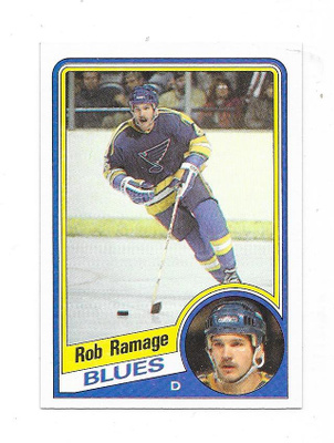 1984-85 Topps #134 Rob Ramage St Louis Blue gooni