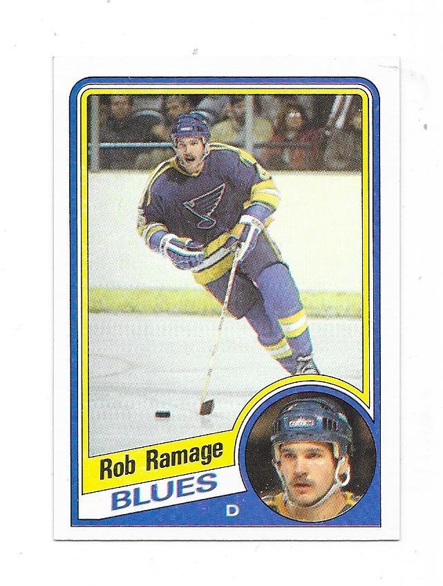 1984-85 Topps #134 Rob Ramage St Louis Blue gooni
