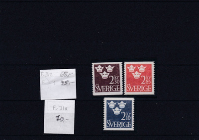 RUOTSI 1978/79 - Fa 310, 312 JA 314 **