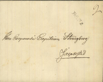 1831 kirje Vaasata Pietarsaareen (ei sisältöä)