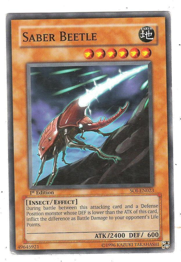 Yu-Gi-Oh hirviö Saber Beetle