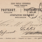 1892 10p ylänurkkainen ehiökortti Wiipurista>Lahteen - pikkukuva 1