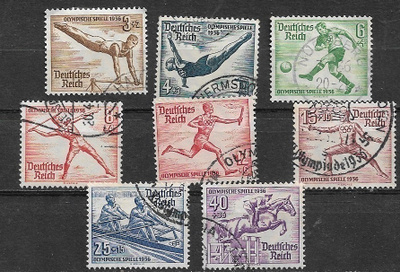 Saksa, 1936, Olympia, 8 eril, siistit leimat