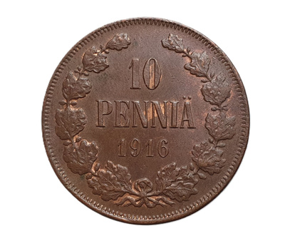 10 Penniä 1916 - Hyväkuntoinen!