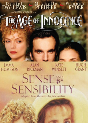 Age of Innocence ja Sense And Sensibility (DVD)