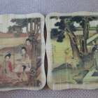 Vintage japanilainen puuteline, jossa kuusi kuppialustaa - pikkukuva 4