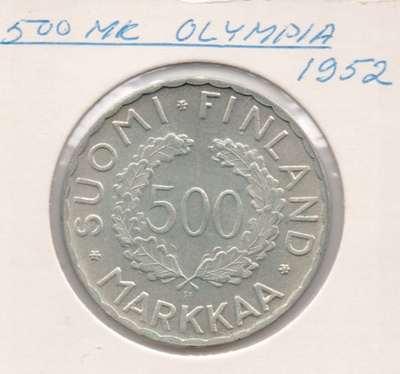 1952 500 markkaa Olympiaraha kl9