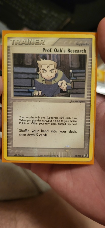 Prof. Oak's Research #98 Ex Fire Red & Leaf Green card