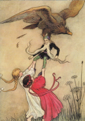 Warwick Goble: Lumivalko ja Ruusunpuna