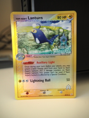 Pokemon kortti Lanturn EX Team Magma vs Team Aqua reverse