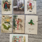 Vanhat joulukortit 1900-luvun alusta 7 kpl - pikkukuva 1