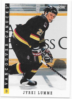 1993-94 Score #134 Jyrki Lumme Vancouver Canucks