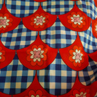 Retro värikäs puuvillakangas 120x100cm - pikkukuva 2