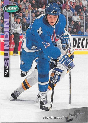 1994-95 Parkhurst #185 Mats Sundin Quebec Nordiques