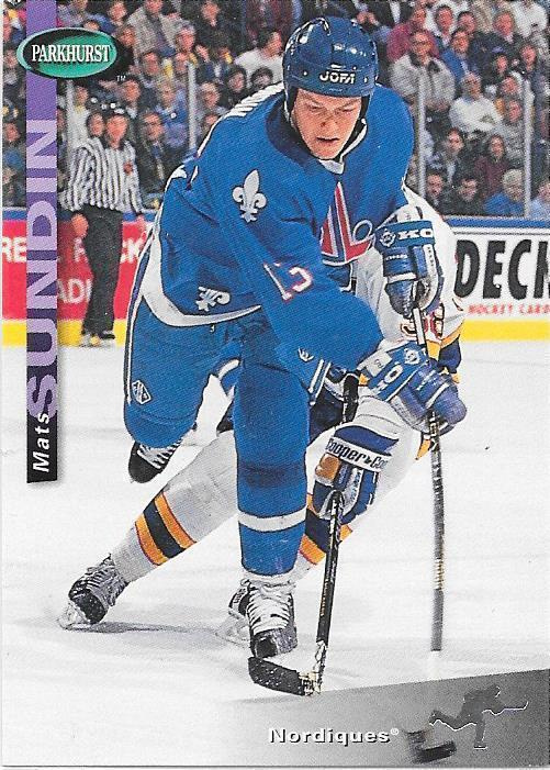 1994-95 Parkhurst #185 Mats Sundin Quebec Nordiques
