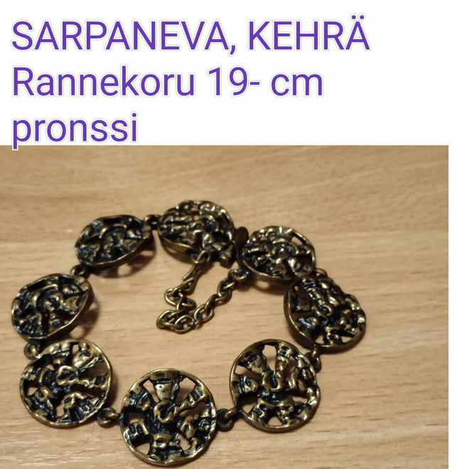 SARPANEVA KEHRÄ -rannekoru, pronssi