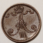 *Suomi * 1 penni *1883 *Allexander III* Copper/Kupari *1+ - pikkukuva 2