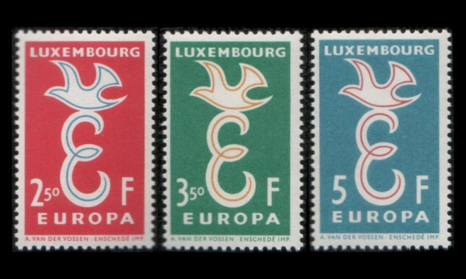 Luxemburg 590-2 ** Europa (1958)