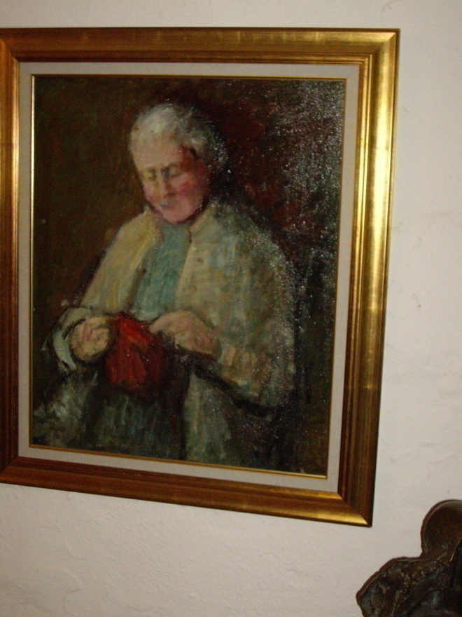 Helmi Kuusi  KUTOVA MUMMO  öljy 78x65