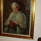 Helmi Kuusi  KUTOVA MUMMO  öljy 78x65 - pikkukuva 1