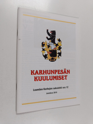 Karhunpesän kuulumiset : Luumäen Karhujen sukulehti nro 1...