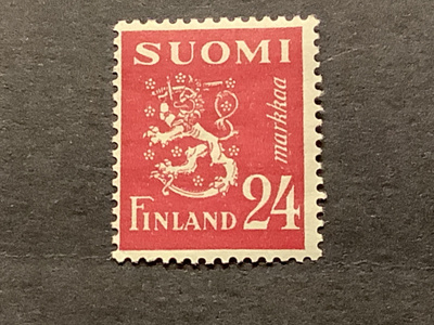 349 / 1948 M30 Leijona punaruskea 24 mk ** postituore