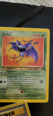 Zubat #57 Fossil set card