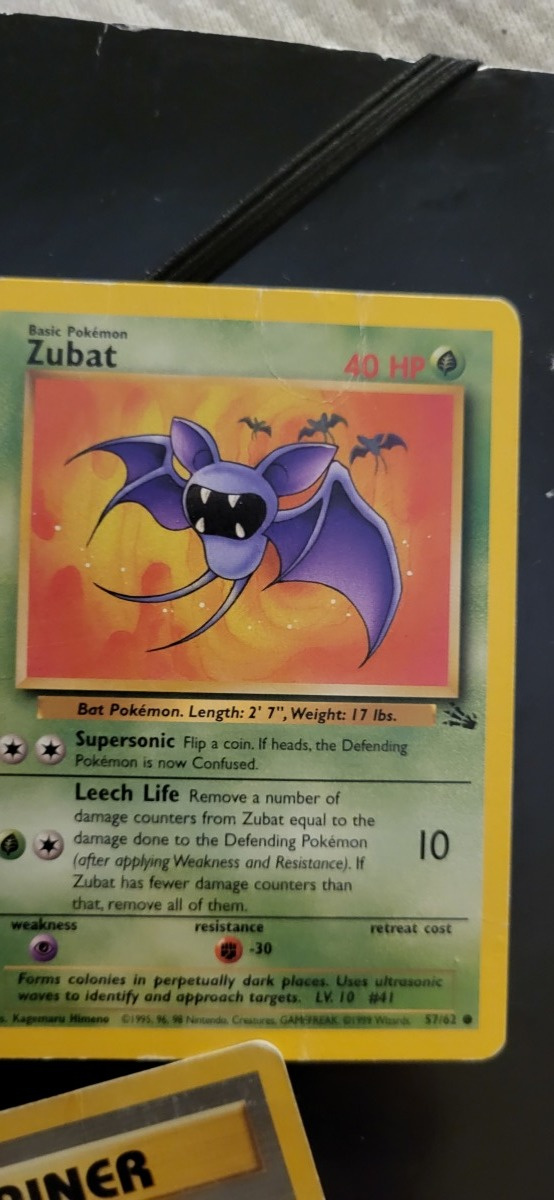 Zubat #57 Fossil set card